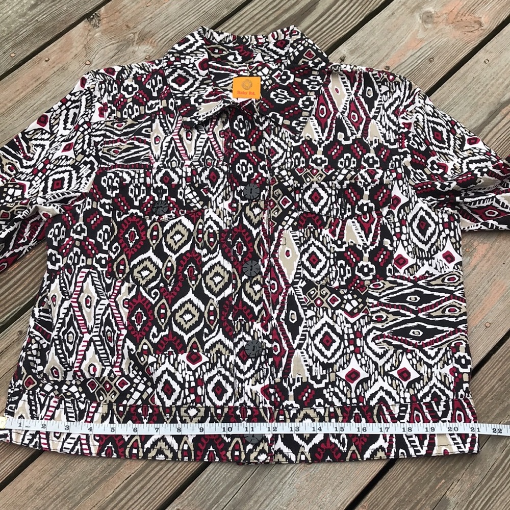 Colorful Ruby Rd loose jacket 14 - Picture 8 of 9